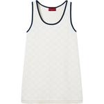 Платье Gg Fine Cotton Jacquard GUCCI, белый - фото