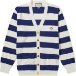 Футболка FW21 вязаная мужская синяя с белыми полосками GUCCI - фото 2