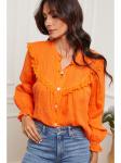 Блуза La Compagnie Du Lin Leinen, оранжевый - фото 4