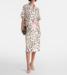 Шелковая рубашка с принтом Dries Van Noten, белый - фото 2