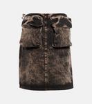 Джинсовая юбка миди Miu Miu, Nero - фото