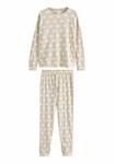 Пижамный комплект Next LONG SLEEVE SET, Oatmeal Pumpkin/Beige - фото