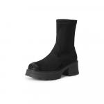 Женские ботинки Black/Coffee BELLE, черный-Fleece-Lined - фото 4