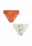 Брифы Next 2 PACK , Orange Green Print/Green - фото