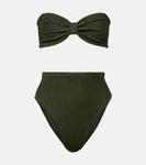 Рубиновый бикини Hunza G, Metallic Khaki - фото