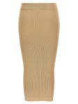 Миди-юбка в рубчик BALMAIN, бежевый - фото 2