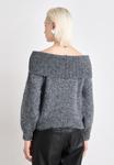Джемпер ONLY ONLMARIE OFF SHOULDER, Medium Grey Melange/Mottled Grey - фото 3