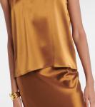 Сирена топ-бюстье из сатина Galvan, Toffee - фото 5