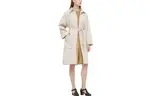 Длинное пальто из хлопка U UNIQLO, 30 кремовый - фото 2