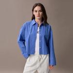 Calvin Klein Рубашка Women's XNS в полоску Blue - фото 6