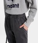 Брюки карго peorana из хлопка Marant Etoile, черный - фото 4