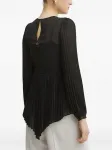 Плиссированный топ с драпировкой Twinset, черный - фото 2