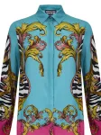 Рубашка с принтом Baroque Versace Jeans Couture, синий - фото 4