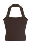 Топ HALTER NECKLINE Mango, коричневый - фото 5