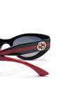 Солнцезащитные очки Gucci Eyewear Web-stripe, зеленый - фото 3