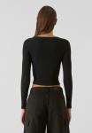 Топ Urban Classics Long sleeved top, Black - фото 3