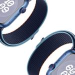 Ремешок Apple Совместимость Нейлон Материал IBOANN, Черный и Синий (Только ремешок) - фото 3