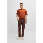 Футболка прямого кроя из ткани сирсакер BOSS, темно-оранжевый - фото 2