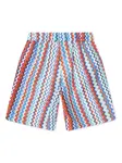 Плавки-шорты с узором зигзаг Missoni Kids, синий - фото 2