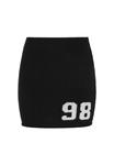 Юбка myMo Mini skirt, Black White/Black - фото 4