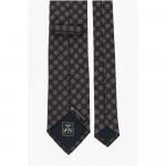 Шелковый галстук с геометрическим узором Corneliani, коричневый - фото 3