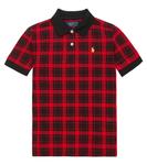 Рубашка-поло из хлопка в клетку тартан Polo Ralph Lauren Kids, красный - фото