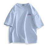 Футболка унисекс MINISO, хаки (Логотип на груди Blue Mood) - фото 6