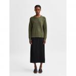 Свитер Selected Lulu O Neck, зеленый - фото 4