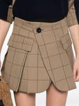 Sacai шорты в клетку Windowpane, коричневый - фото 5