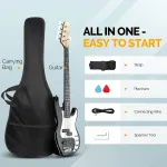 Электрогитара-бас Glarry GP с 5 струнами, черная - фото 4