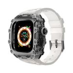 HUALIMEI Часы Strap Huawei Compatibility FKM Fluoroelastomer Material, Black + white band - фото