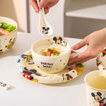 Наборы посуды Disney, 8-Inch Mickey Mouse Family Thick-Edged Deep Plate - фото 3