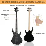 Электрогитара Glarry Burning Fire бас - черная - фото 5