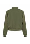 Толстовка VILA Zip-up sweatshirt, Four Leaf Clover/Olive - фото 7