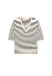 Футболка Massimo Dutti STRIPED V-NECK, Dark Blue - фото 5