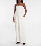 Комбинезон бандо из атласа со вставками Tom Ford, Chalk - фото 5