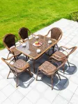Комплект садовой мебели Green Water: 4 стула, стол квадратный с отделкой под дерево, 80 см (№2) - фото 3