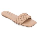 Широкие слайды Sawyerr от Journee, beige - фото