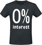 Футболка Sprüche 0% Interest, черный - фото