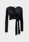 Топ с длинными рукавами VININI CROPPED WRAP VILA, черный - фото 2