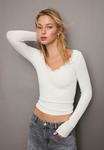 Топ Stradivarius SEAMLESS, White - фото 2