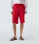 Льняные шорты Kiton, красный - фото 3