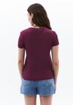 Футболка OXXO MIT ENGEM AUSSCHNITT, Crushed Violets/Dark Purple - фото 3