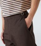 Широкие брюки из мохера и шелка Prada, Ebano - фото 5