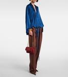 Ники Мини рафия сумка через плечо Saint Laurent, Raspberry Pink - фото 5