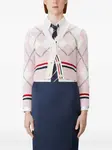 Кардиган с узором аргайл Thom Browne, розовый - фото 3