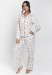 Пижамный комплект Loungeable CHRISTMAS GINGERBREAD PRINT, Cream/White - фото