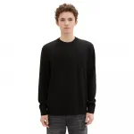 Свитер Tom Tailor Basic Crewneck Knit, черный - фото