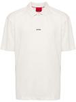 HUGO рубашка поло с логотипом, белый - фото