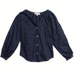 Блузка Чарли цвета индиго KERRI ROSENTHAL - фото 3